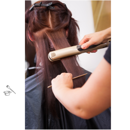 Dienstleistung Keratin Glättung